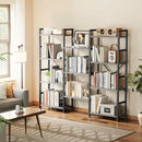 Grey 4 Tier Ladder Bookshelf With 11 Open Shelves For Home