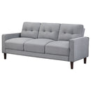 Bowen Upholstered Track Arm Tufted Sofa Grey