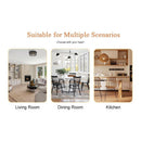 Modern minimalist dining chairs, white PU back and seat cushion, white metal legs, suitable for dining room,living room.Cream-Style dining chairs with a vertical line design on backrest.Six Pieces.