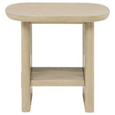 Kailani 2-piece Coastal Coffee and End Table Set Beige Oak