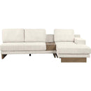 114" L-shaped Sofa Sectional Sofa with Two USB Ports and Two Power Sockets, a Storage Drawer and a Reversible Chaise Lounge for Living Room, Beige