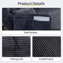 Dark Gray Adjustable Floor Sofa 5 Position Reclining Bed