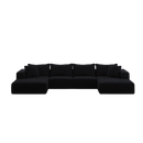 Oversized sponge cloud sofa,Modern Upholstered Sectional Sofa Couch Set,Modular 162' L Shaped Sectional Living Room Sofa Set With 6 Pillows,Free Combination Sofa Couch for Living Room,Bedroom