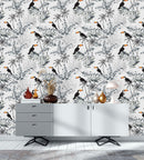 Black and White Leaves Wallpaper