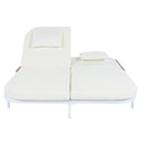 Outdoor Daybed, Patio Rattan Daybed with 5-Position Adjustable Backrest and Removable Cushions & Pillows for Garden, Backyard, Poolside