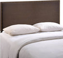 Elegant Upholstered Queen Headboard with Nailhead Trim
