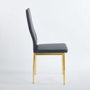chair  set of 4,GOLDEN COLOR LEG,BLACK SEAT
