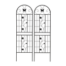 2 Pack Metal Garden Trellis 71' x 19.7' Rustproof Trellis for Climbing Plants Outdoor Flower Support Black