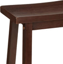 Walnut Saddle Seat Counter Stool 24 Inch Set Of 2 Stools