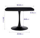 Table Mid-Century Dining Table For 4-6 People With Round Table Top, Pedestal Dining Table, End Table Leisure Coffee Table
