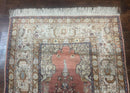 Silk Indian Kayseri Rug 4x6, Haji Jalili Design, Vintage Rug