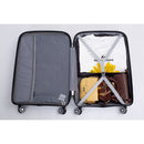 Hardshell Suitcase Spinner Wheels PP Luggage Sets Lightweight Durable Suitcase with TSA Lock,3-Piece Set (20/24/28), Silver