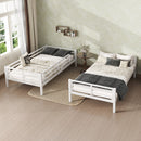 Metal Twin XL over Twin XL Bunk Bed for Teens and Adults,Space-Saving/Noise Reduced/No Box Spring Needed,White