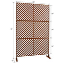Outdoor & Indoor Privacy Screen Metal Privacy Screen 76' H×48' W, Freestanding Decorative Privacy Screen for Deck Balcony Patio, Privacy Fence Panels for Outside Lawn Garden PS113 RUSTY