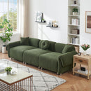 green teddy velvet fabric, with 3 pillows, three-person sofa can be placed in the living room and other scenes