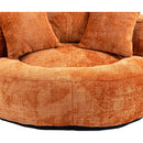 COOLMORE Lazy Sofa Durable Comfort Lounger High Back Bean Bag Chair Couch With Three Pillows for Adults and Kids, Indoor & Outdoor,  Single Gaming Sofa Chair For Bedroom,Office (Orange Chenille)