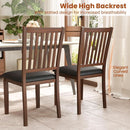 Espresso Slat Back Dining Chairs Set Of 2 For Dining Room