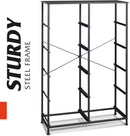 Tall Black Dresser With 10 Drawers And Fabric Bins Storage Organizer
