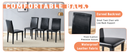Table and chair set.71*35.4 inch White And Black Spliced Dining Table With Storage Function In The Middle Of The Table Legs.Paired With 8 Black PU Dining Chairs, Simple And Versatile.
