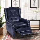 Wingback Recliner Chair With Massage And Heat PU Leather