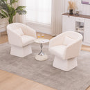Lounge chair with swivel Beige