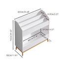 Bookcase Organizer With Storage, 3 Tier Toddler Book Display Shelf For Playroom - White