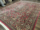 Sino Persian Rug 9x12, Fine 290 KPSI, Rose-Red, Floral Allover