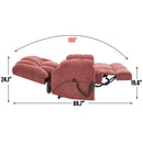 Dual Motor Heat Massage Infinite Position Up to 350 LBS Electric Power Lift Recliners with Power-Remote, Medium-firm and Heavy Duty, Red