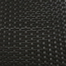 Outdoor Dining Chairs Set of 2, Rattan Backrest and Cushions, Iron Frame, Dark Brown