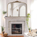 Vintage Gold Mirror 36 By 30 Inch Arched Metal Frame