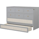Queen Murphy Bed with Large Drawers,Gray