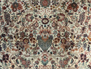 Antique Persian Rug 5x7, Allover Floral with Vases, Beige and Red, Belgian Power Loomed Rug, Vintage