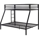 Twin Over Twin Bunk Bed With Slide Durable Square Tube