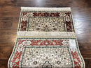 Silk Turkish Kayseri Rug 2.7 x 4, Floral Medallion, Fine Oriental Carpet, Small Vintage Rug, Silk Pile on Silk Foundation, Hand Knotted