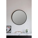 Round Rubber Wall Mirror 37 Inch Diameter With Protective Rubber Frame
