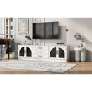 U-Can 68.9'' Modern Minimalist TV Stand for TVs up to 75 Inches, Entertainment Center Media Console Cabinet with Adjustable Shelves for Living room