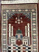 Small Pakistani Bokhara Prayer Rug 2.7 x 4
