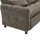 2-in-1 Sofa 82' Three-Seater with Sofa Bed and Reversible Recliner, Dark Grey Chenille