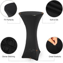 24 Inch Folding Pub Table With Black Height Adjustable