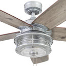 52 Inch Indoor Outdoor Ceiling Fan LED Light Dual Mount