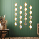 Gold Teardrop Mirror Wall Art 4 Piece Set Long Narrow Hanging Decor
