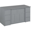 Twin Size Murphy Bed with Drawers, Cabinets and USB Ports,Gray