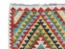 Small Kilim Rug 2x3 Colorful Turkish Kilim Accent Rug New Flatweave Wool Kilim Chobi Kilim Diamond Zigzag Playroom Rug