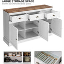 Farmhouse Buffet Cabinet With Adjustable Shelves 53 Inch Length