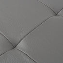 Storage Ottoman Bench 30 Inch Gray Removable Divider