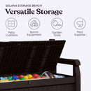 70 Gallon Outdoor Storage Bench Box for Garden Tools