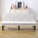 Versatile Corduroy Sofa Bed with Solid Wood Frame in Black, Beige, Pink - 66-inch