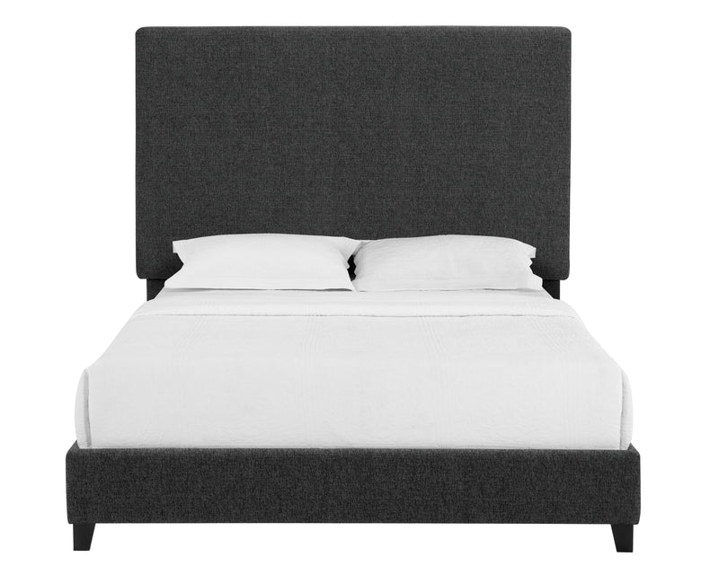 Walker Edison | Queen Size Charcoal Grey Upholstered Platform Bed