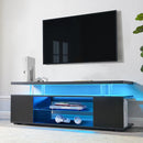 TV Stand for 65 Inch TV LED Gaming Entertainment Center Media Storage Console Table with Large Side Cabinet for Living Room(Black)