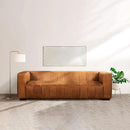 Canale 86 Inch Sofa Full Grain Italian Leather Cognac Tan